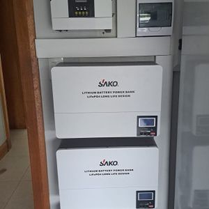 5KVA Sako Hybrid Inverter with 3X 48V 102AH Lithium Ion Sako Battery