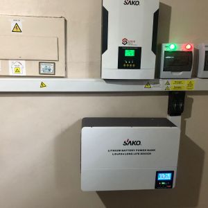 5KVA Sako Hybrid Inverter with 48V 102AH Lithium Ion Sako Battery